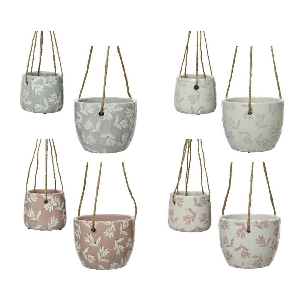 SET 2 VASI CON CORDA DEC FIORI